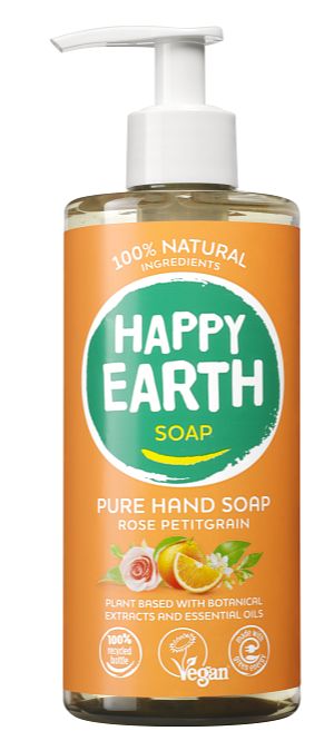 Foto van Happy earth pure hand soap rose petitgrain