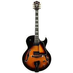 Foto van Ibanez lgb30 george benson signature vintage yellow sunburst