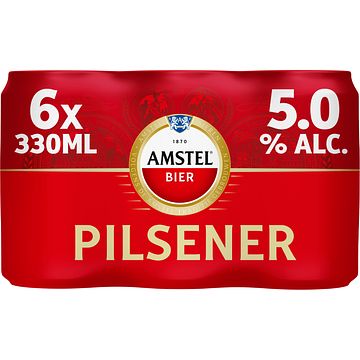 Foto van Amstel pilsener blik 6 x 330ml bij jumbo