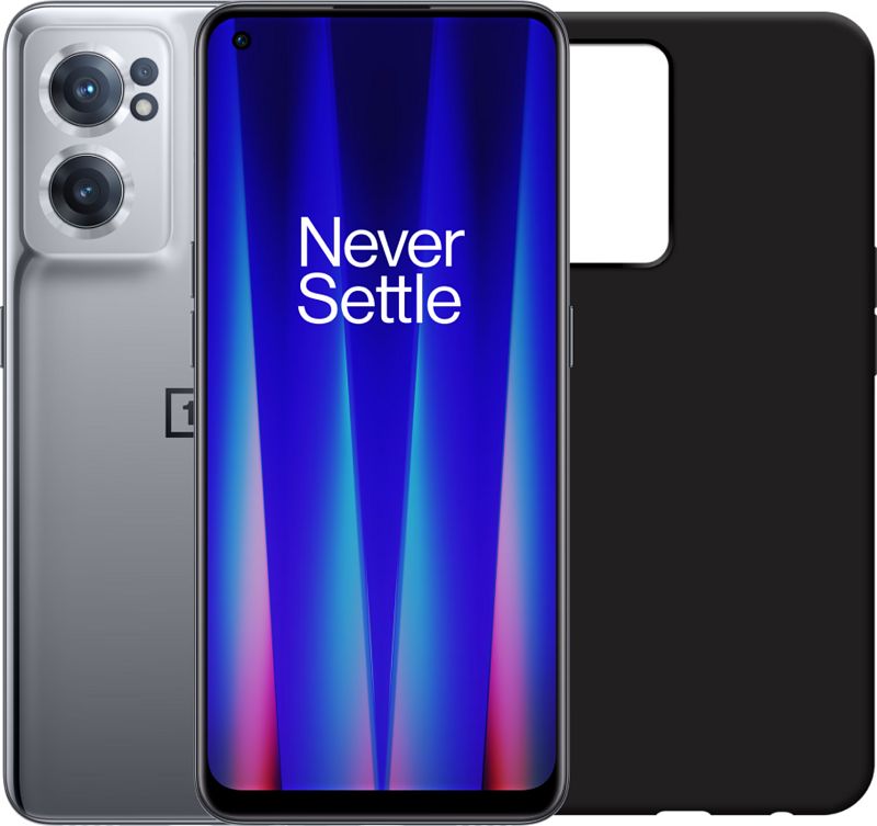 Foto van Oneplus nord ce 2 128gb zwart 5g + just in case soft design back cover zwart