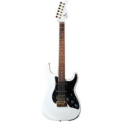 Foto van Mooer gtrs guitars standard 900 pearl white intelligent guitar met wireless systeem en gigbag