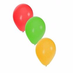 Foto van Ballonnen rood/geel/groen 15x stuks - ballonnen