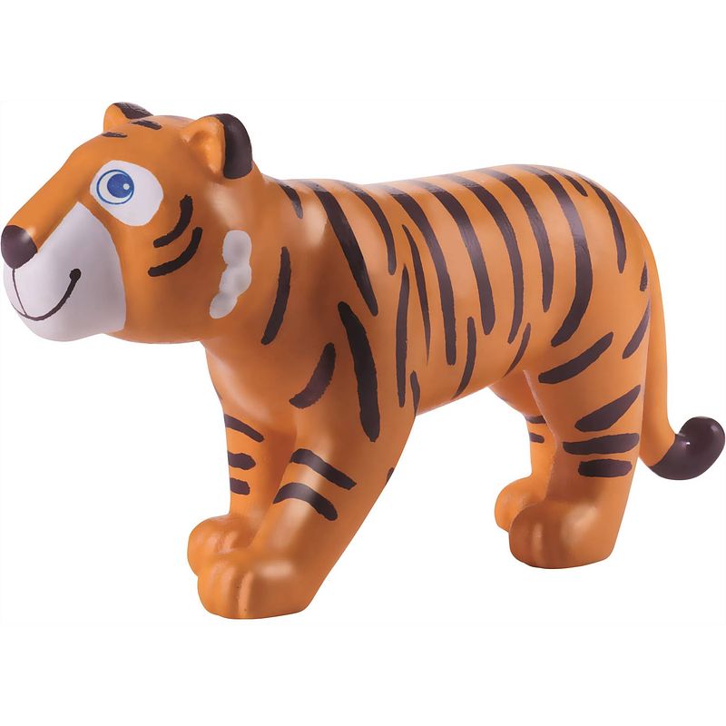 Foto van Little friends poppenhuispop tijger junior 11,5 cm pvc oranje