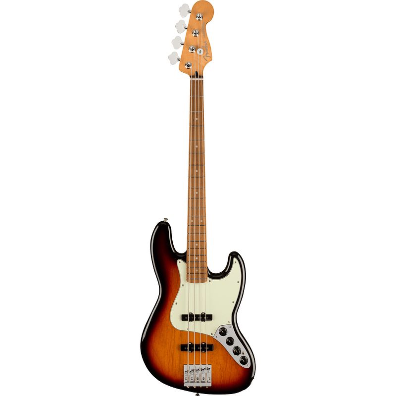 Foto van Fender player plus jazz bass 3-color sunburst pf elektrische basgitaar met gigbag