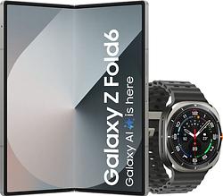 Foto van Samsung galaxy z fold 6 256gb zilver 5g + samsung galaxy watch ultra zilver/zwart 47mm