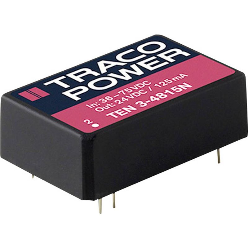 Foto van Tracopower ten 3-2411n dc/dc-converter, print 24 v/dc 5 v/dc 600 ma 3 w aantal uitgangen: 1 x