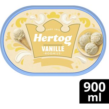 Foto van Hertog vanille roomijs 900ml bij jumbo