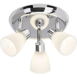 Foto van Brilliant kensington 50434/15 plafondlamp voor badkamer 84 w chroom, wit