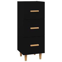 Foto van Vidaxl dressoir 34,5x34x90 cm bewerkt hout zwart