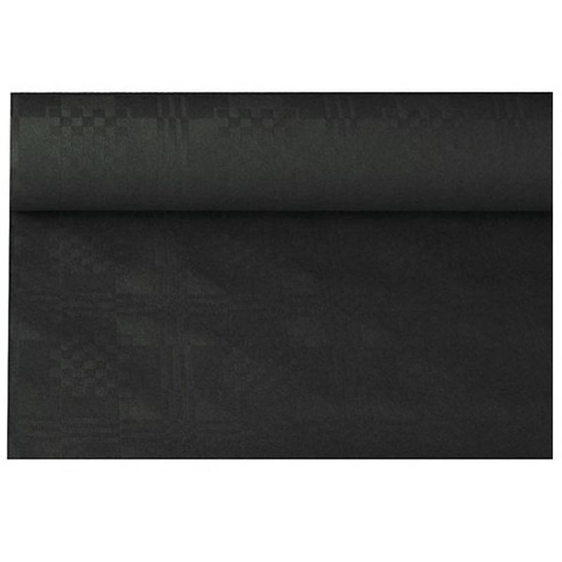 Foto van Zwarte thema versiering papieren tafelkleed 800 x 118 cm - feesttafelkleden