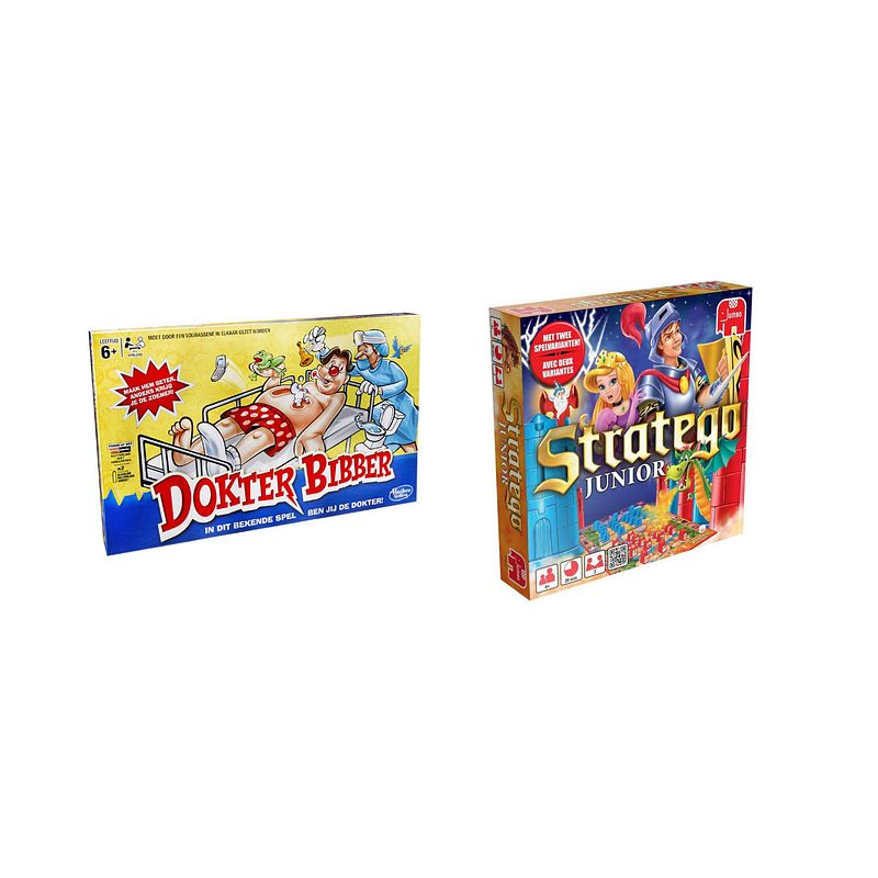 Foto van Spellenbundel - bordspellen - 2 stuks - dokter bibber & stratego junior