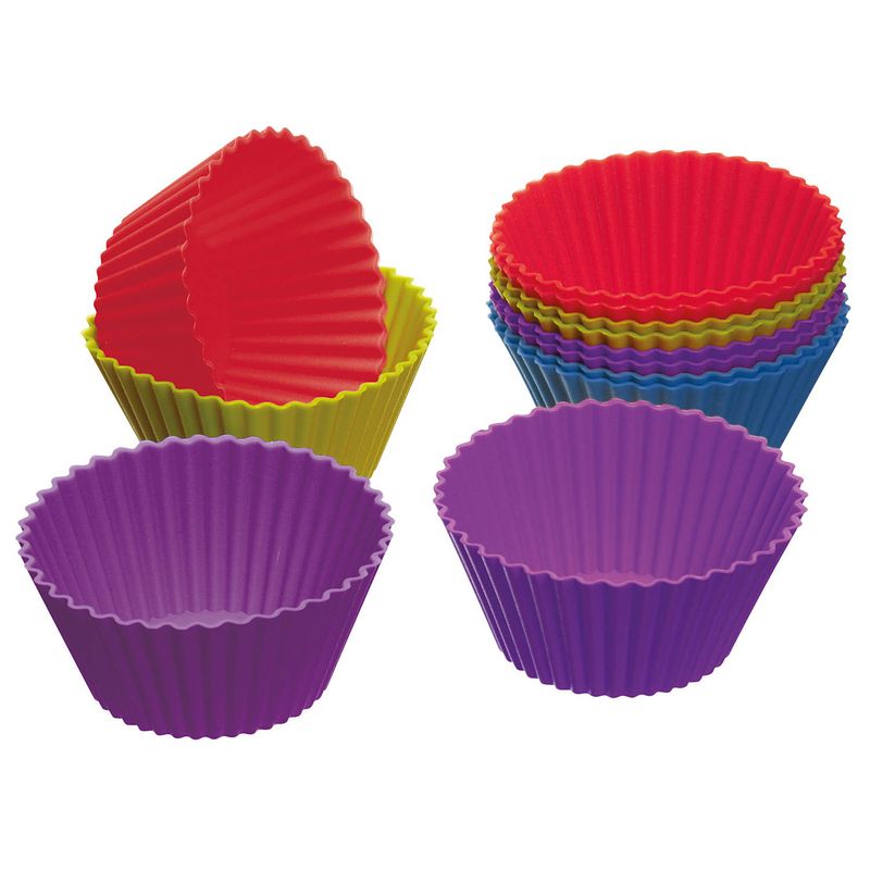 Foto van Colourworks muffinvormen siliconen ø 7 cm - 12 stuks