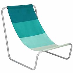 Foto van Ligstoel strandstoel ligbed inclusief draagtas blauwtinten
