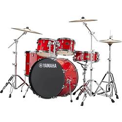 Foto van Yamaha rdp2f5 rydeen hot red drumstel met paiste bekkens