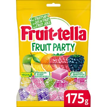 Foto van Fruittella fruit party uitdeel snoep snoepmix zak 175g bij jumbo