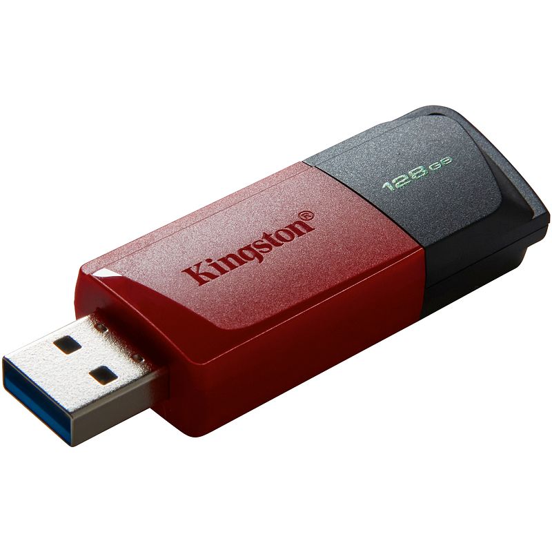 Foto van Kingston datatraveler exodia m 128 gb, usb 3.2 gen 1 (zwart + rood)