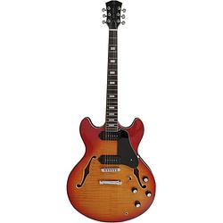 Foto van Sire larry carlton h7v cherry sunburst semi-akoestische gitaar