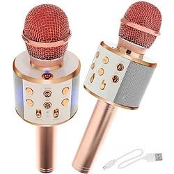 Foto van Karaoke bluetooth microfoon met speaker - draadloos - bluetooth 4- roze