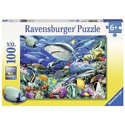 Foto van Ravensburger puzzel xxl haaienrif - 100 stukjes