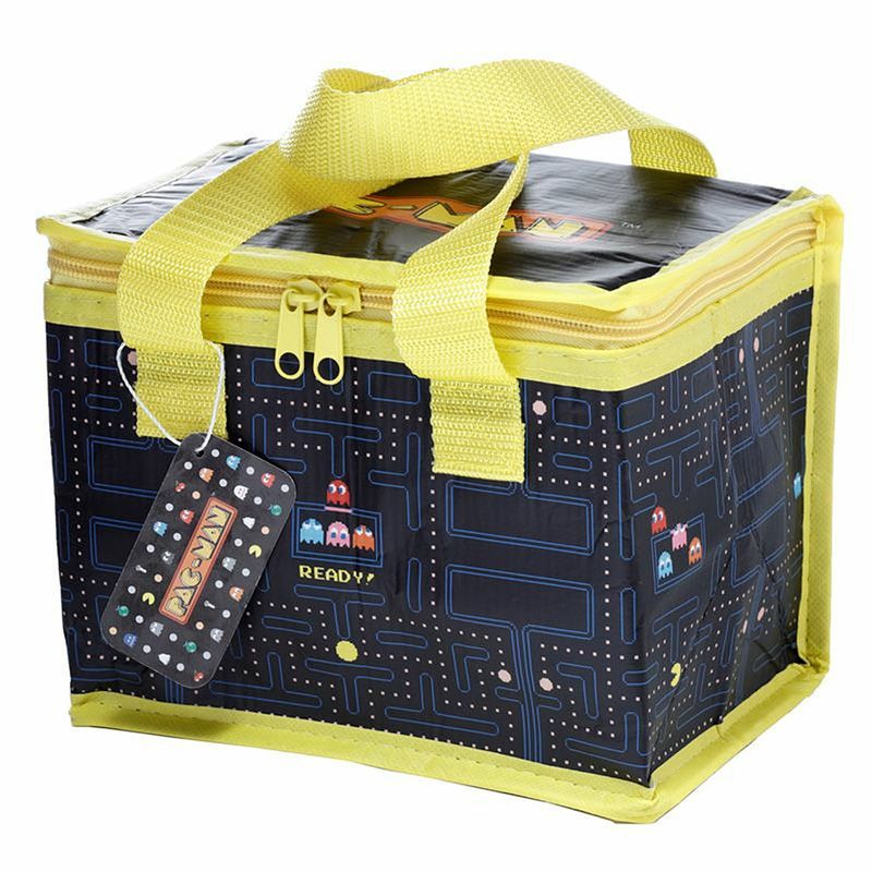 Foto van Kleine lunch koeltas - pac-man print - 21 x 16 x 14 cm - 4,7 liter - koeltas