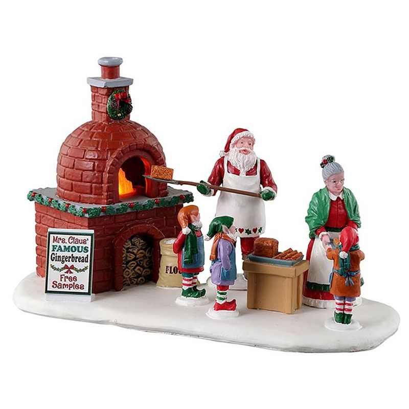 Foto van Lemax - 'smrs. claus's gingerbread bake's - verlicht figuur - exclusief adapter (werkt ook op batterijen)