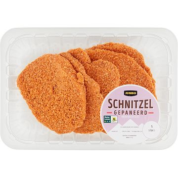 Foto van Jumbo varkens schnitzel gepaneerd 5 stuks