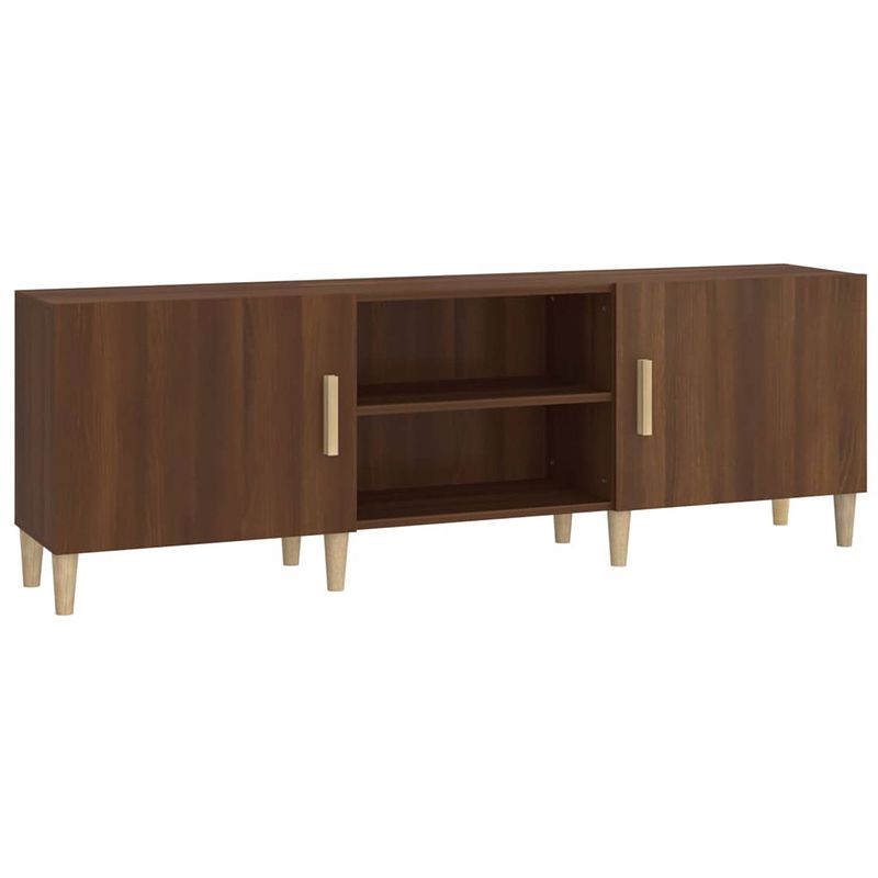 Foto van The living store tv-meubel - classic - tv-kast - 150x30x50cm - bruineiken