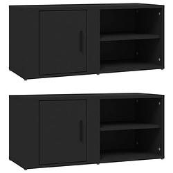 Foto van Vidaxl tv-meubels 2 st 80x31,5x36 cm bewerkt hout zwart