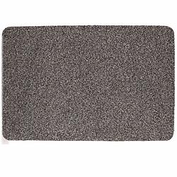 Foto van Anti slip deurmat/schoonloopmat pvc grijs extra absorberend 60 x 40 cm voor binnen - deurmatten