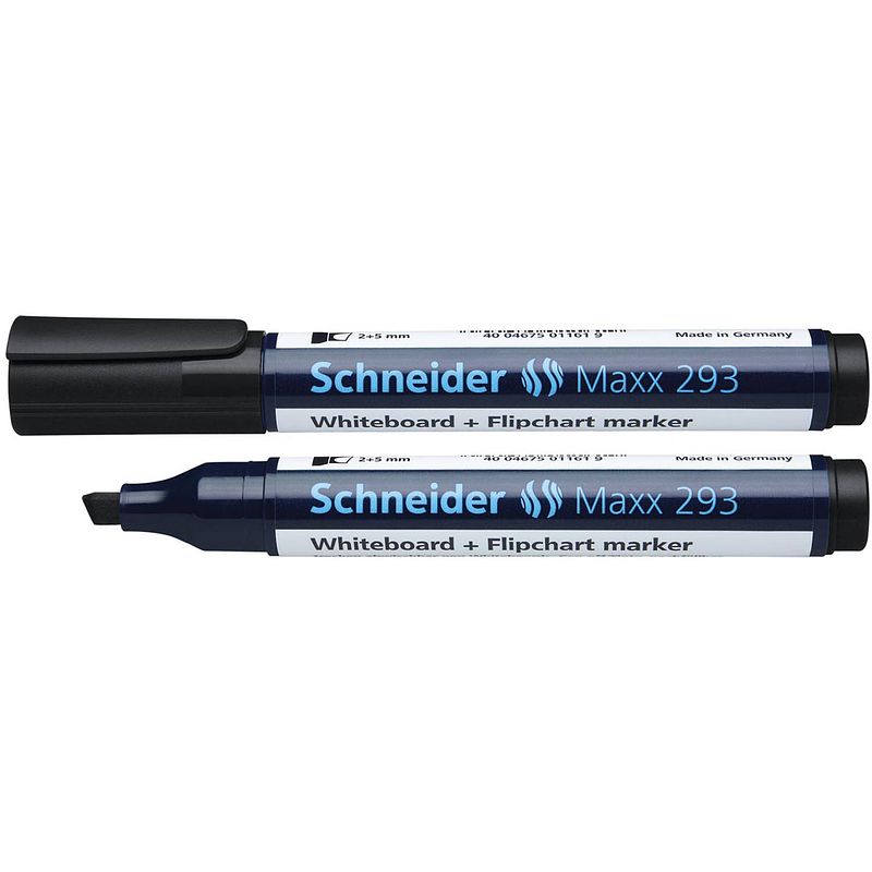 Foto van Schneider whiteboard + flipchart marker maxx 293 zwart 10 stuks