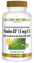 Foto van Golden naturals vitamine d3 15 mcg kids kauwtabletten