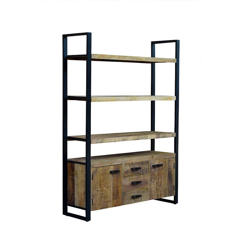 Foto van Livingfurn - boekenkasten strong - 200cm hoog - mangohout