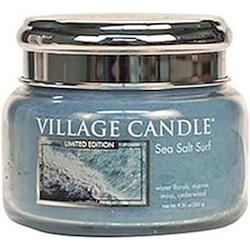 Foto van Village candle kaars sea salt surf 9,5 x 8 cm wax blauw
