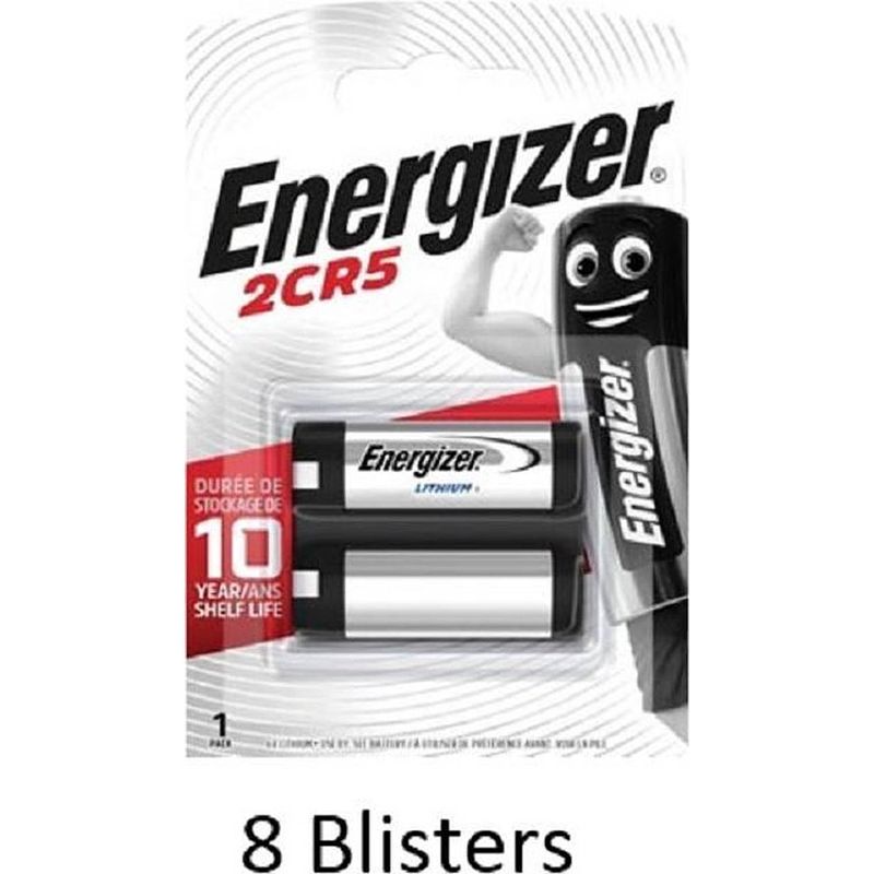 Foto van 8 stuks (8 blisters a 1 stuk) energizer lithium 2cr5 6v fotobatterij 245