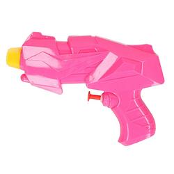 Foto van 1x mini waterpistolen/waterpistool roze van 15 cm kinderspeelgoed - waterspeelgoed van kunststof - kleine waterpistolen