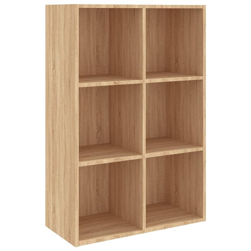 Foto van The living store boekenkast - bewerkt hout - 66x30x97.8 cm - sonoma eiken