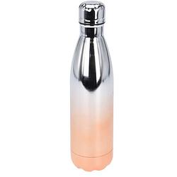 Foto van Rvs thermosfles / isoleerfles voor onderweg 500 ml metallic oranje/roze - thermosflessen