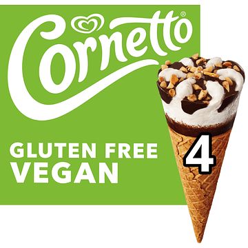 Foto van Ola ijs cornetto vegan 4 stuks 4 x 90ml aanbieding bij jumbo | 2e halve prijs