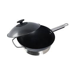 Foto van Outdoor chef bbq accessoire wokpan incl deksel