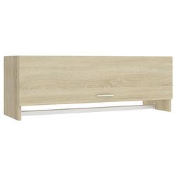 Foto van The living store garderobe sonoma eiken - compacte kast - 100 x 32.5 x 35 cm - duurzaam