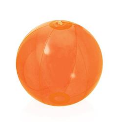 Foto van Opblaasbare strandbal beach fun plastic oranje 28 cm - strandballen