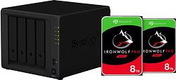 Foto van Synology ds418 + seagate ironwolf pro 16tb (2x8tb)