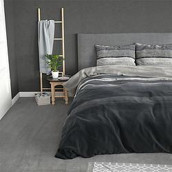 Foto van Sleeptime elegance marcus - grijs - flanel dekbedovertrek lits-jumeaux (240 x 200/220 cm + 2 kussenslopen) dekbedovertrek