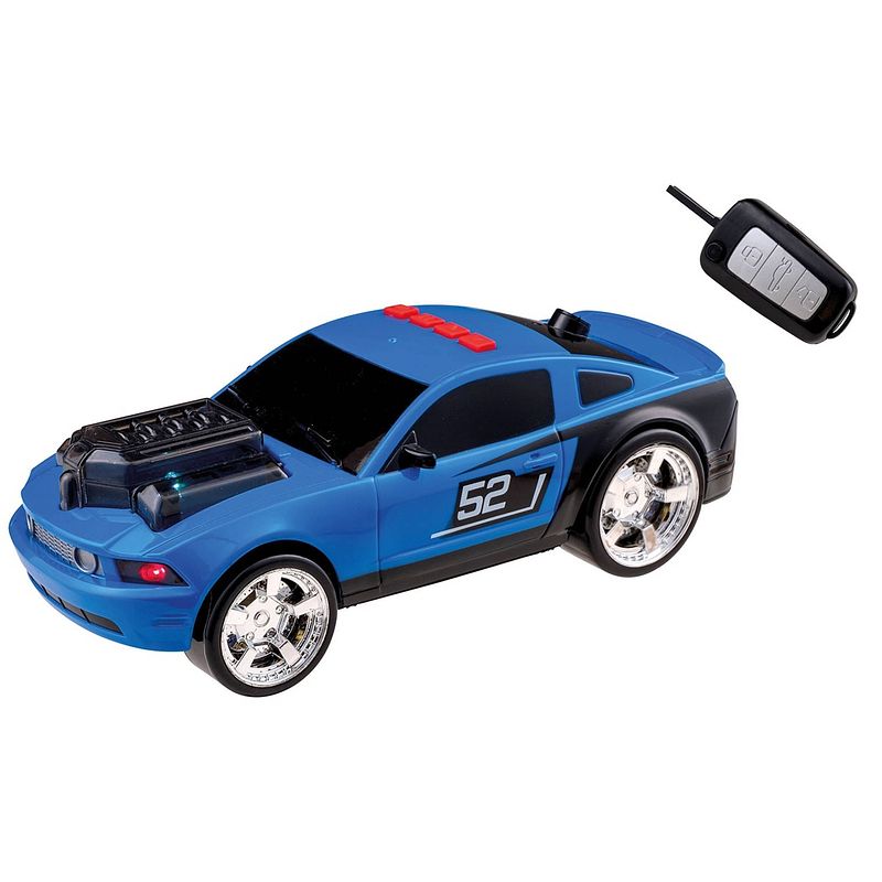 Foto van Happy people raceauto key racer licht en geluid 28 cm blauw