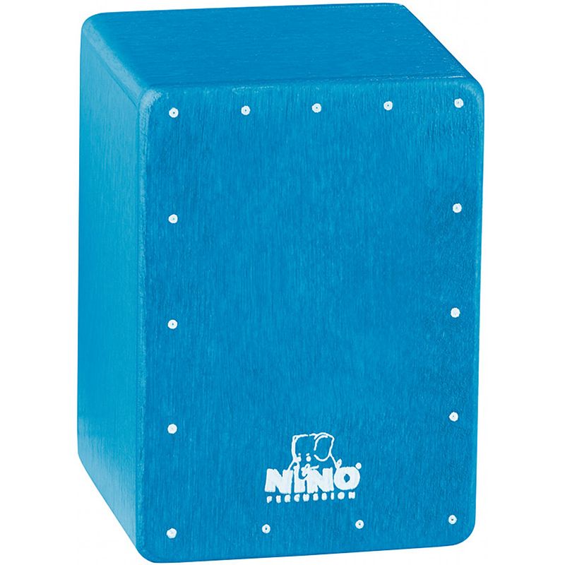 Foto van Nino percussion nino955b mini cajon shaker blauw