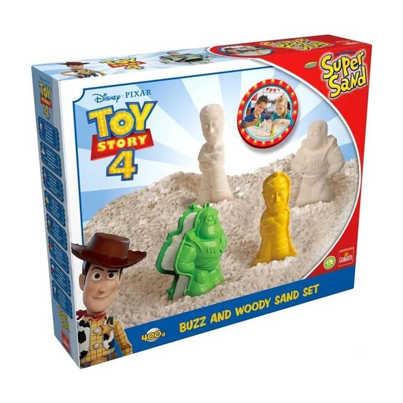 Foto van Goliath super sand disney pixar toy story 4 buzz and woody sand set - speelzand