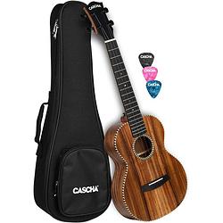 Foto van Cascha hh 2311 all solid acacia tenor ukelele