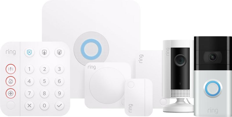 Foto van Ring alarm beveiligingsset 5-delig + indoor cam wit + rvd3