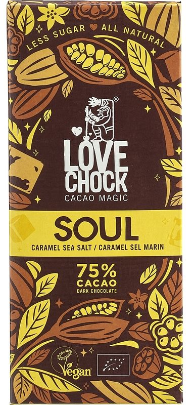 Foto van Lovechock soul vegan pure chocolade | karamel zeezout