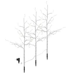 Foto van Decoratieboom berk winter kerst 3 stuks 75 cm wit